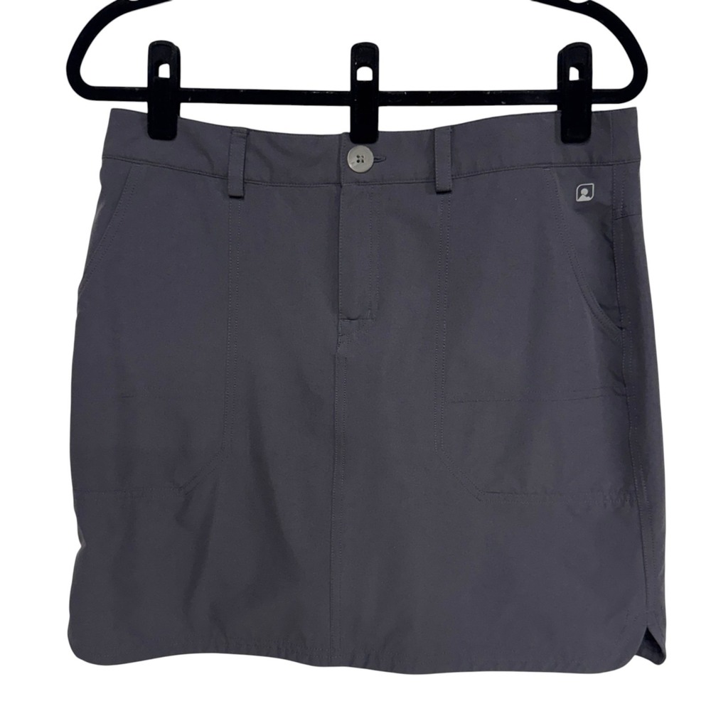Eastern Mountain Sports Skort, Size 10, Charcoal Gray Hiking Athleisure Outdoors